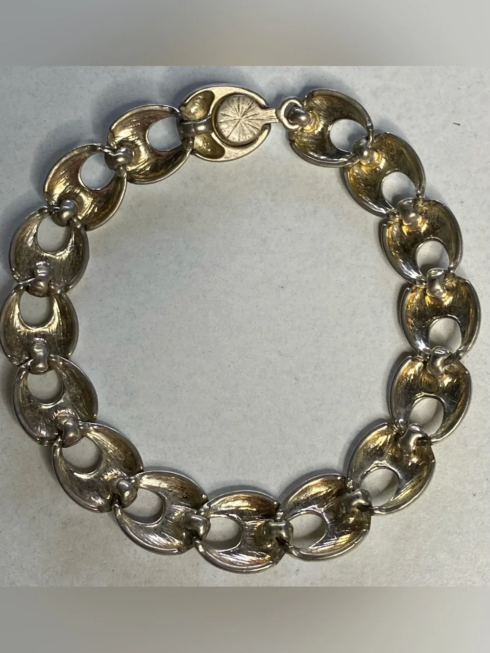 Sterling Silver Link Statement Necklace - Silver